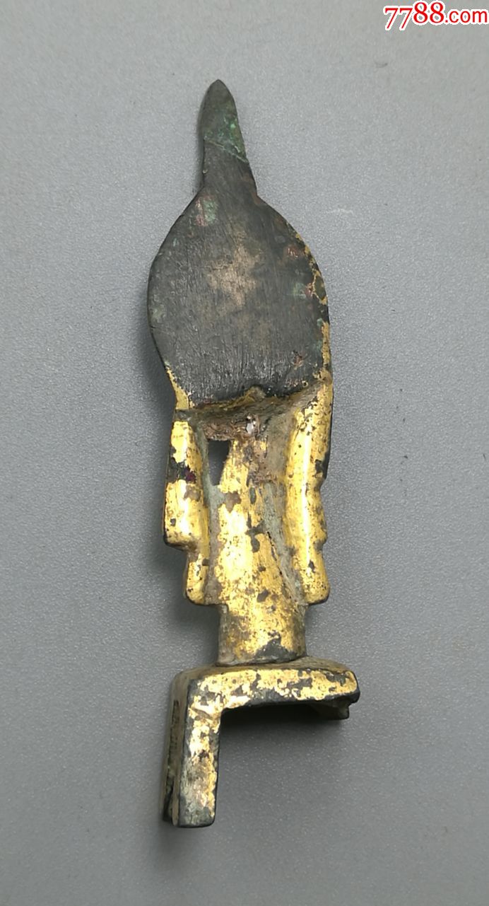 南北朝至唐时期鎏金板凳佛铜观音金水好