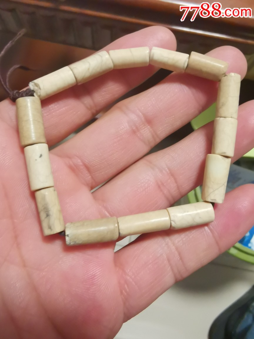 高古鸡骨白玉管