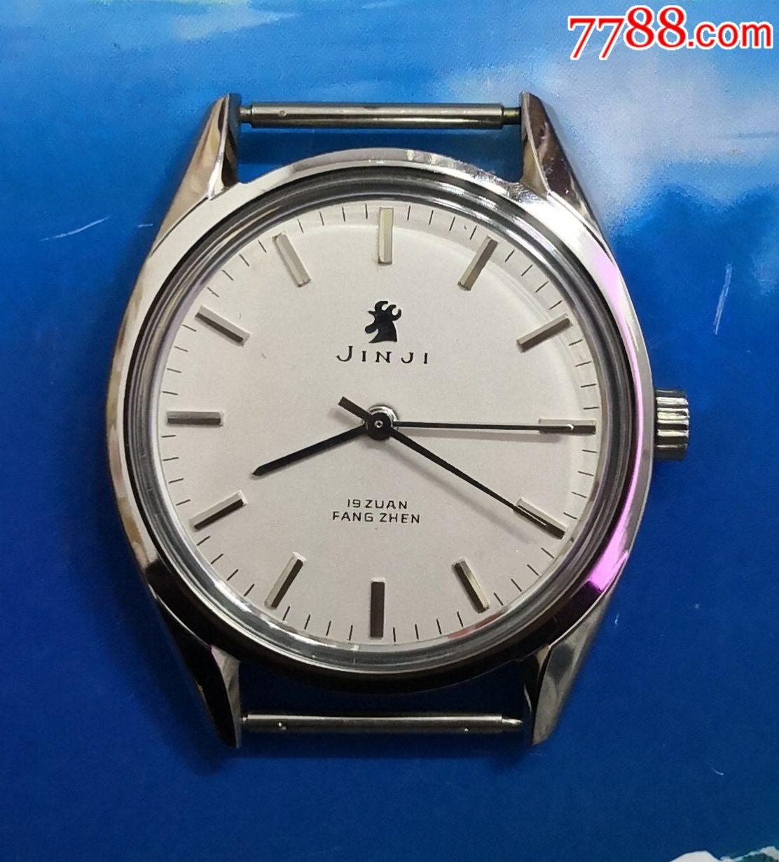 库存,上海手表厂,金鸡牌男式手表,银标