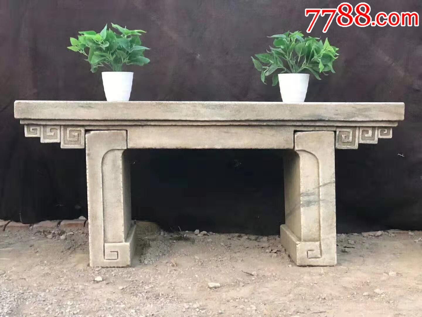 汉白玉石条案长桌器型简单大方