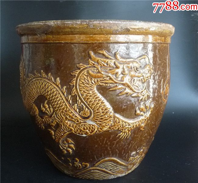 宜兴钧陶双龙戏珠缸