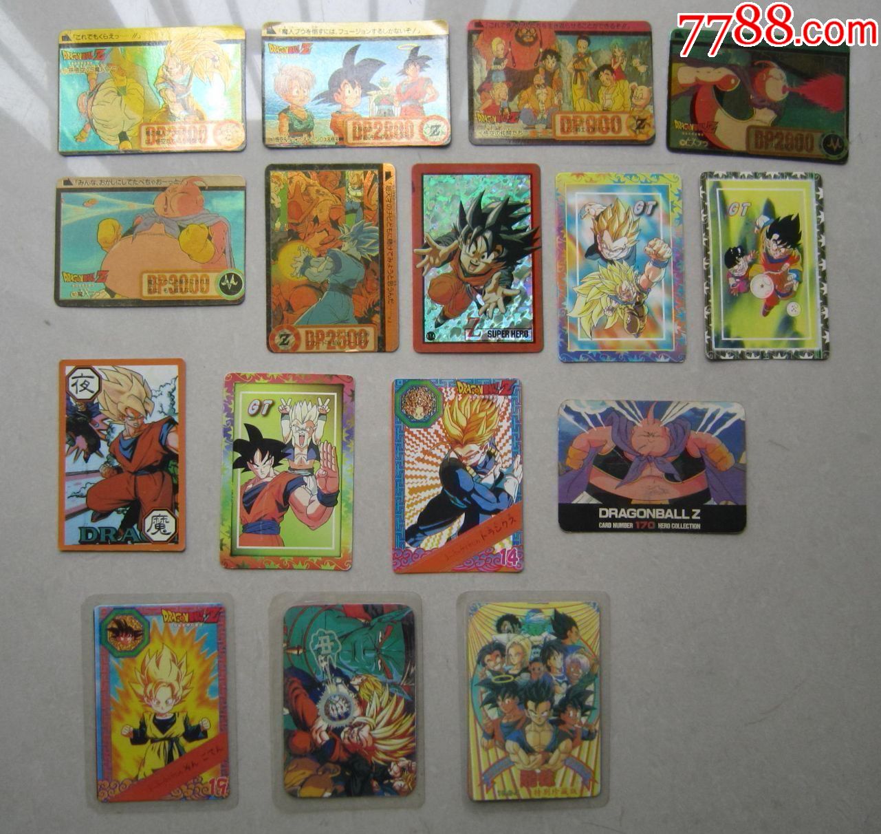 七龙珠动漫卡片16张合售