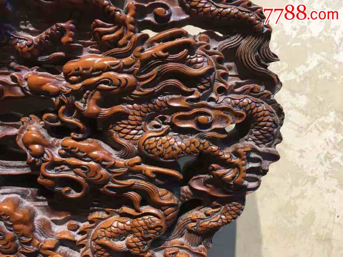 黄杨木九龙摆件-价格:1800元-se69682248-木雕摆件-零售-7788收藏__收藏热线