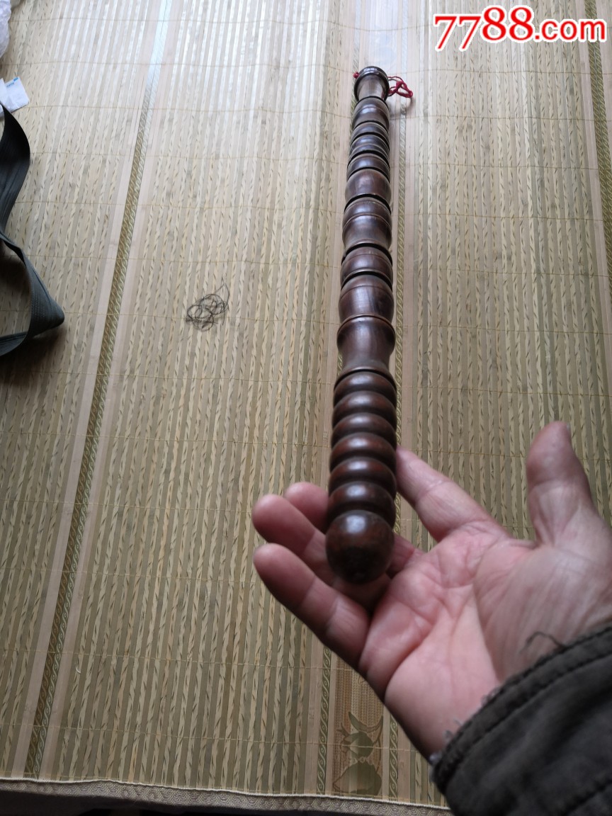 清代辟邪门神桃木鞭