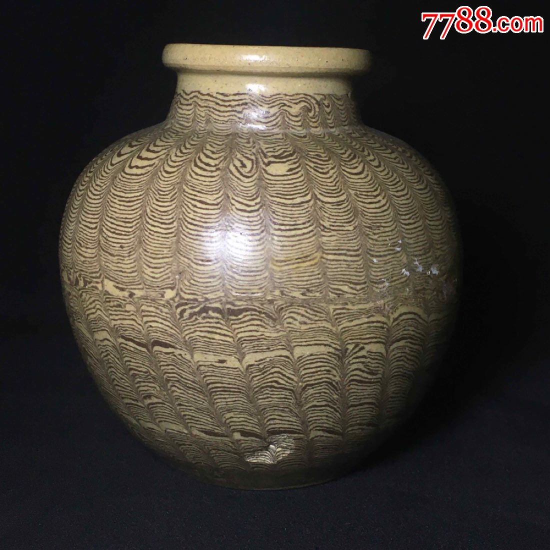 元代神木窑绞胎罐-价格:2000元-se69705324-花釉/窑变瓷-零售-7788