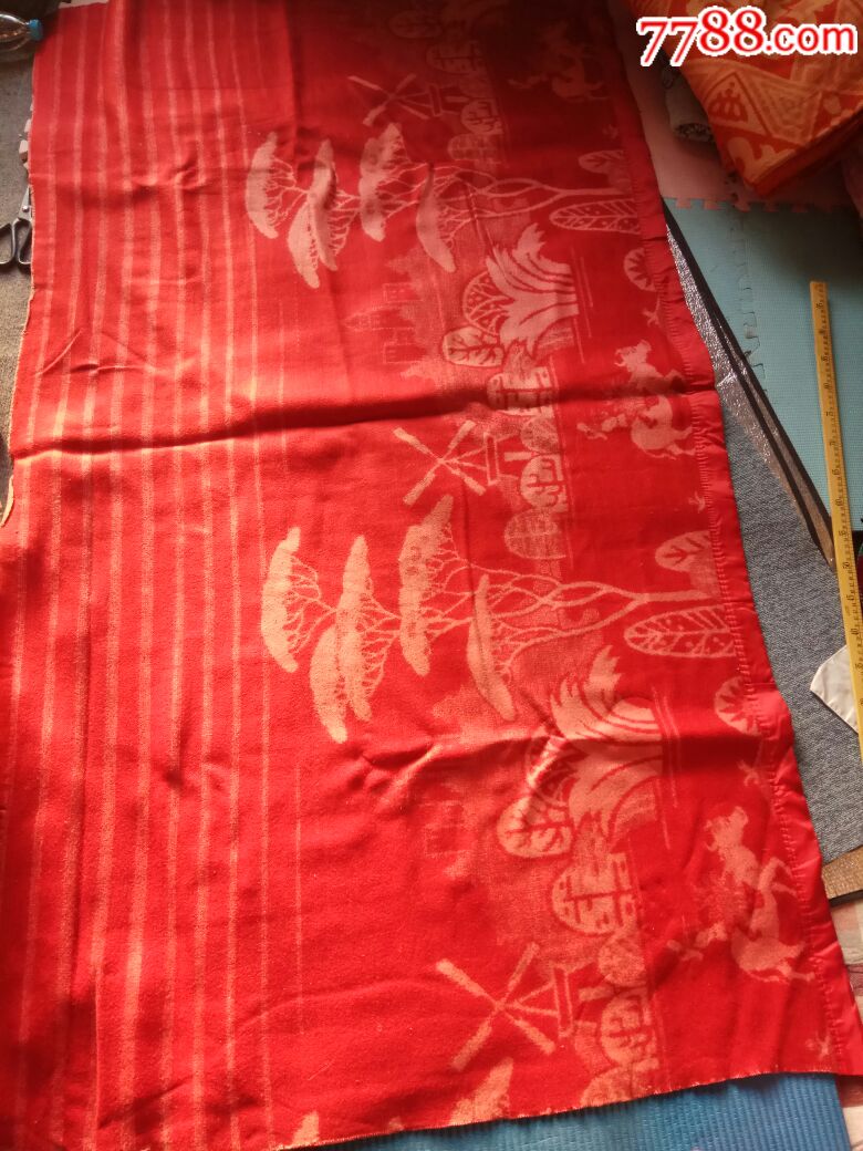 老式单人毛毯一条.