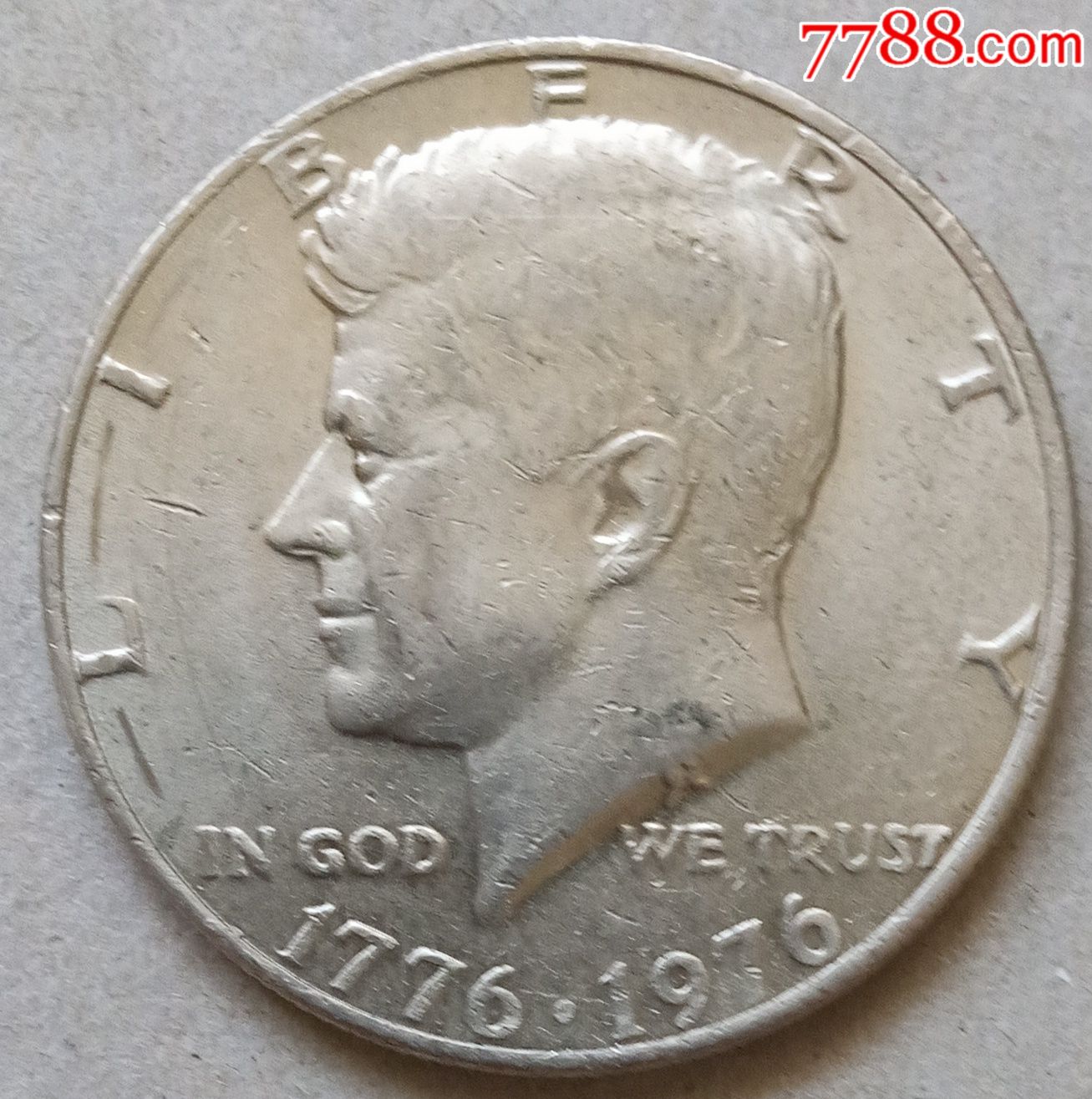 美国纪念币.1776年--1976年肯尼迪银币.l25