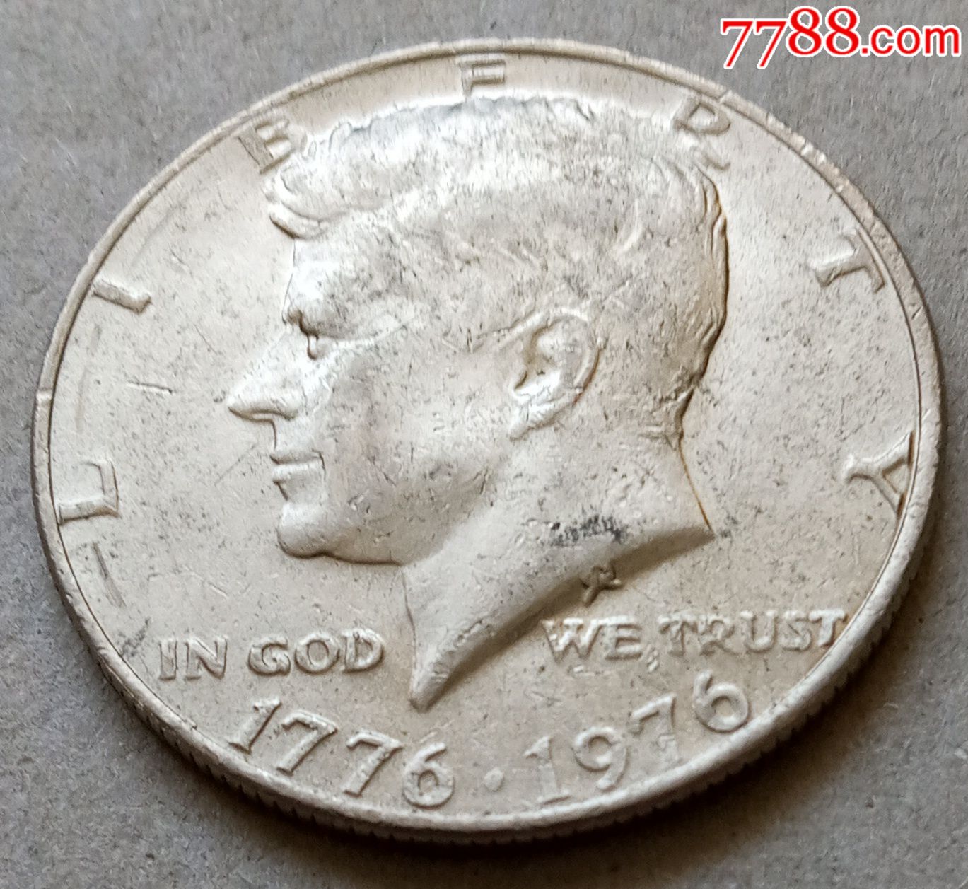 美国纪念币.1776年--1976年肯尼迪银币.l25