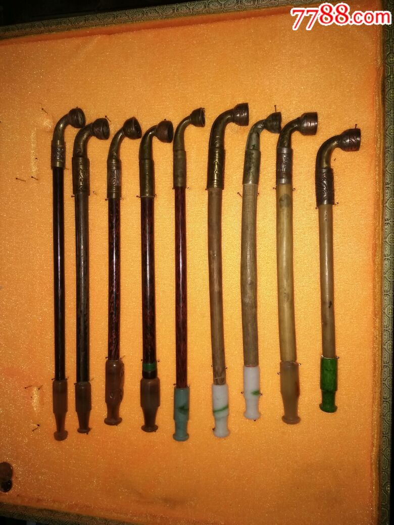 清代烟袋民国烟袋三色铜烟袋锅烟袋老烟袋精品烟具旱烟袋烟口袋