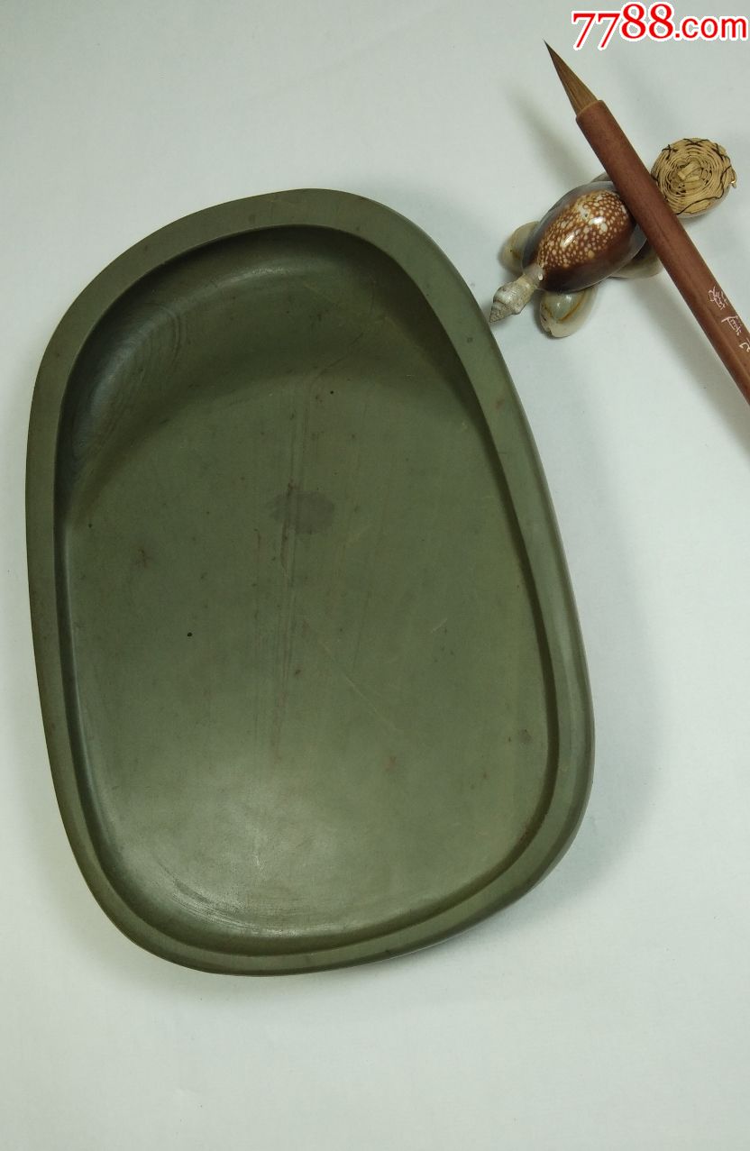 中国名砚端砚绿端老料文房四宝书法国画用品