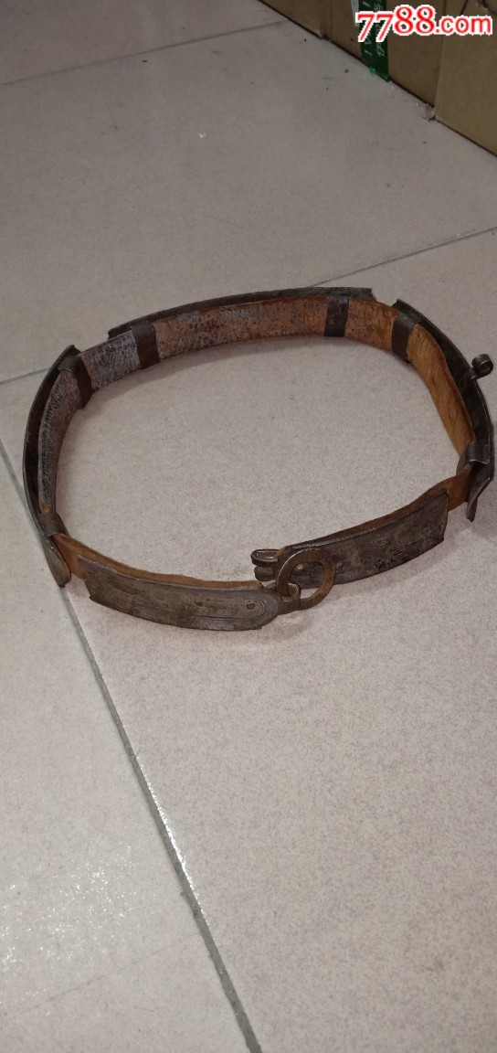 辽代铁磨银铁腰带铁错银腰带铁嵌银腰带宋辽金铁磨银腰带