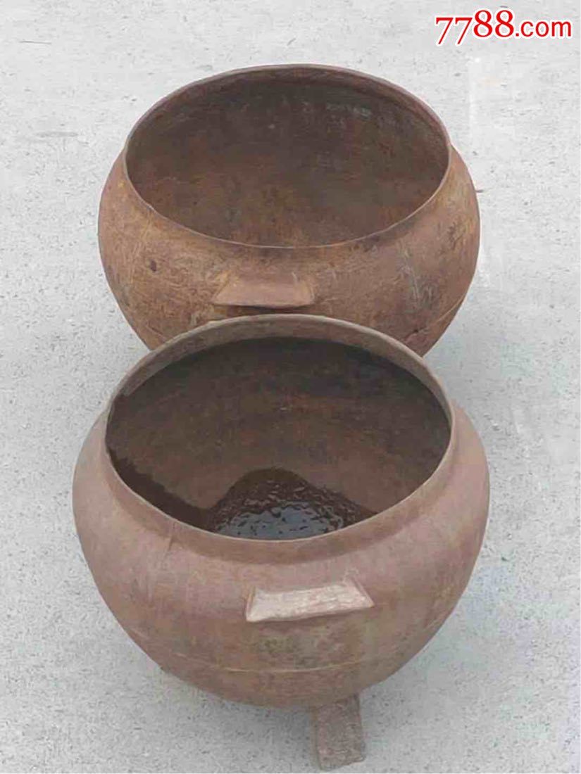 战争年代铸铁行军锅一对品像一流全品包老880元不议价不包邮