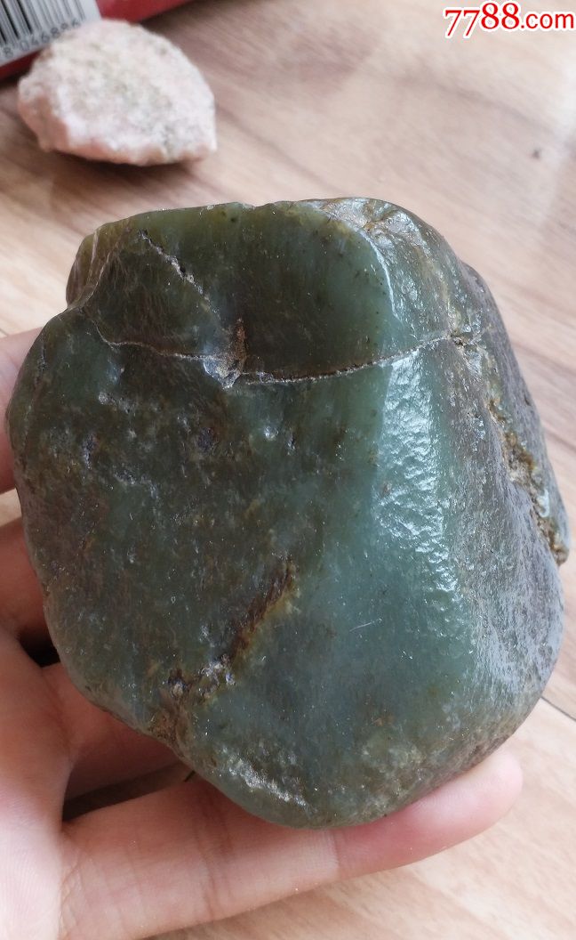 3494和田玉鸭蛋青青玉旱籽籽料原石336.6克