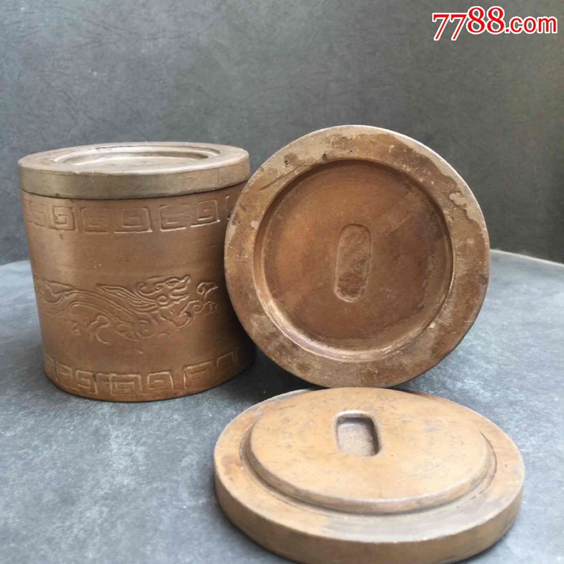 蛐蛐罐蟋蟀盆老盆王大年份胶泥手捋配罐带罐7878