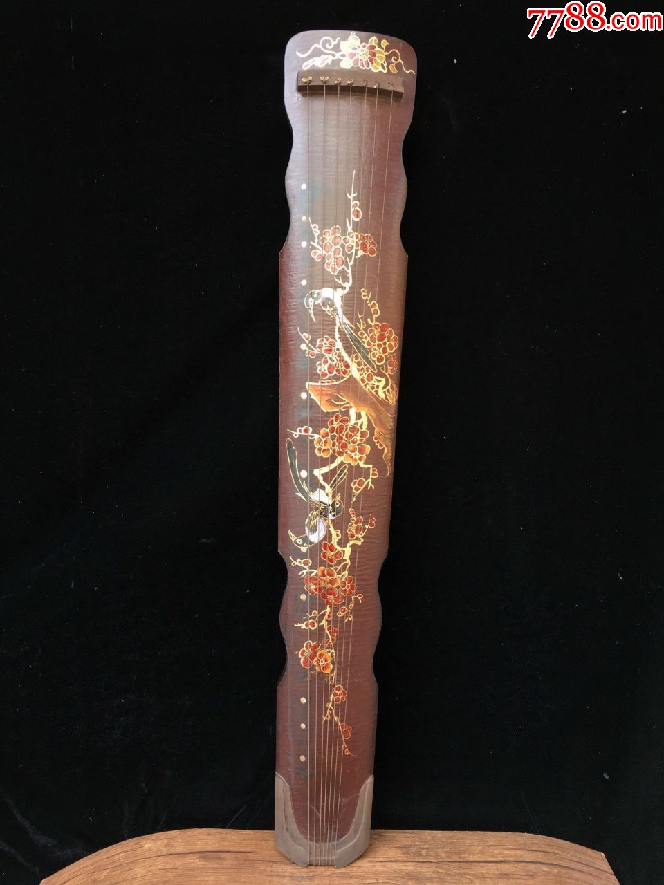 民俗老物件古琴乐器伏羲式仲尼老杉木