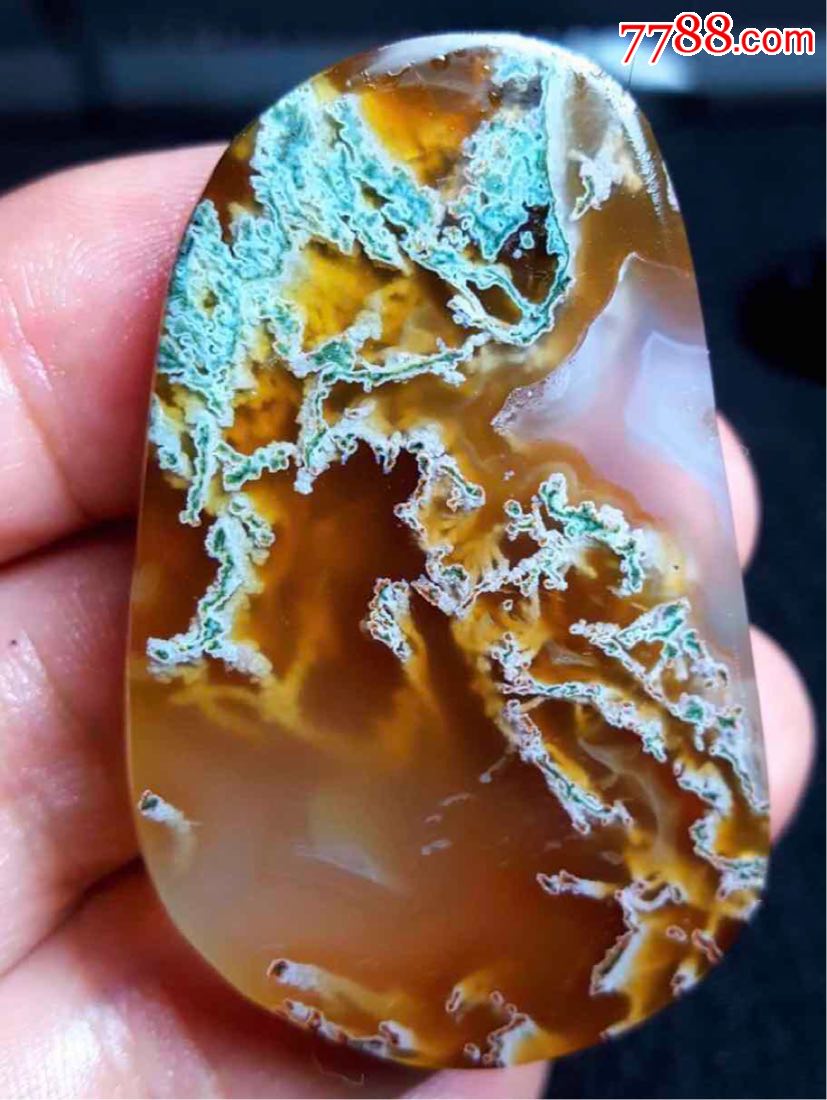 阜新本地水草玛瑙随形吊坠,包真