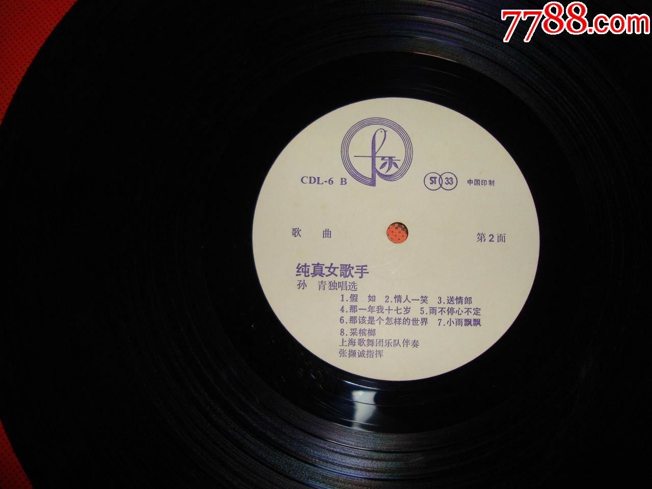 33转12寸唱片:纯真女歌手《孙青独唱歌曲选》