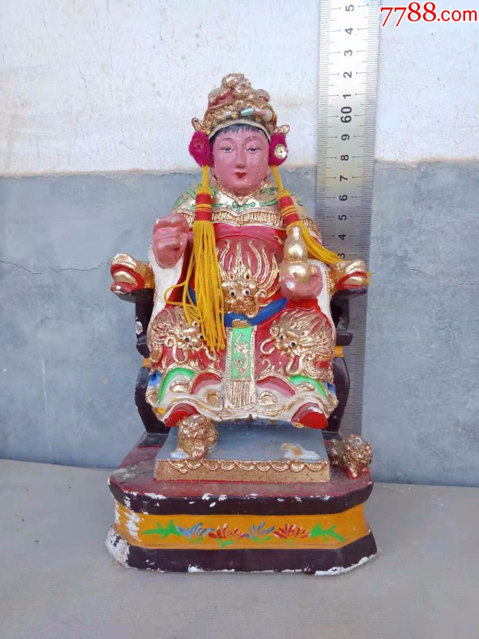 包邮一口价樟木雕刻人物女神像仙人菩萨神像佛像手拿着葫芦