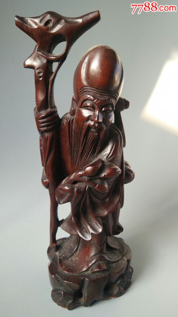 木雕老人物寿星