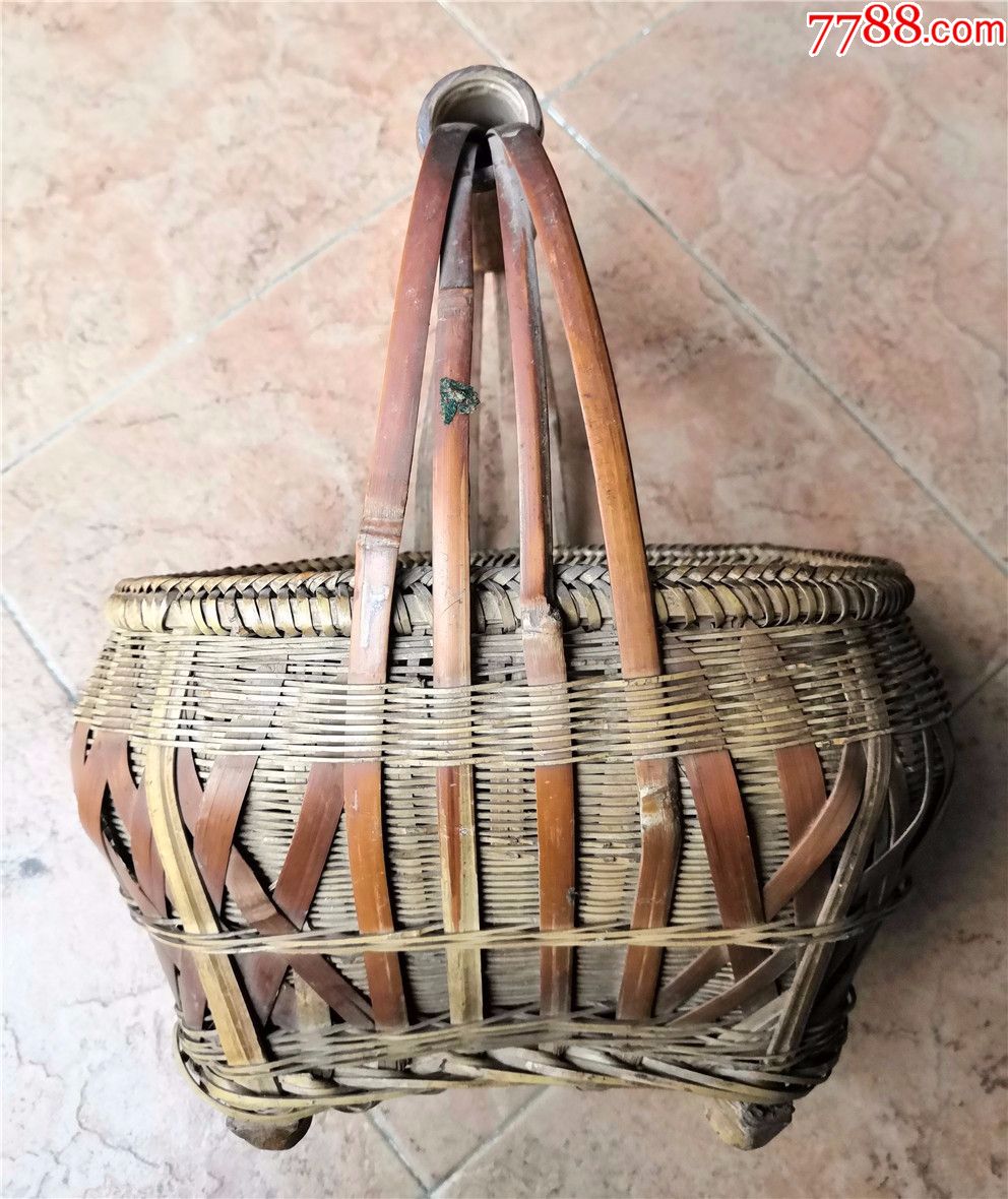 农村手工精编多层竹编篮子27cm-小巧精制_竹篮/竹筐/竹盒_第2张_7788