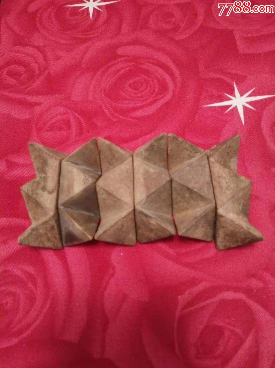 清代老益智古典玩具《鲁班锁孔明锁八角球》罕见老物件收藏