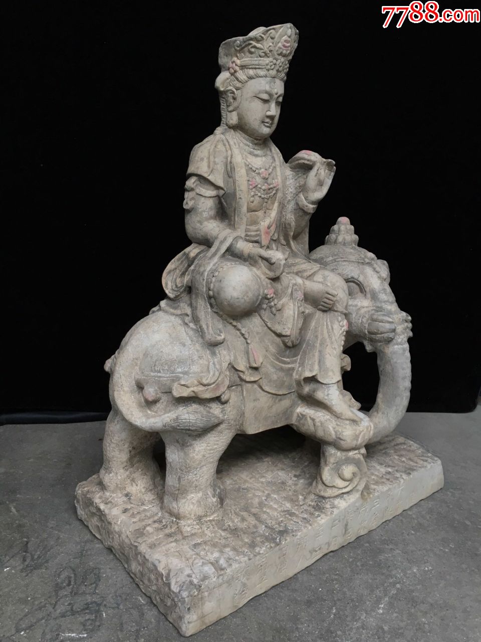 青石普贤菩萨摆件