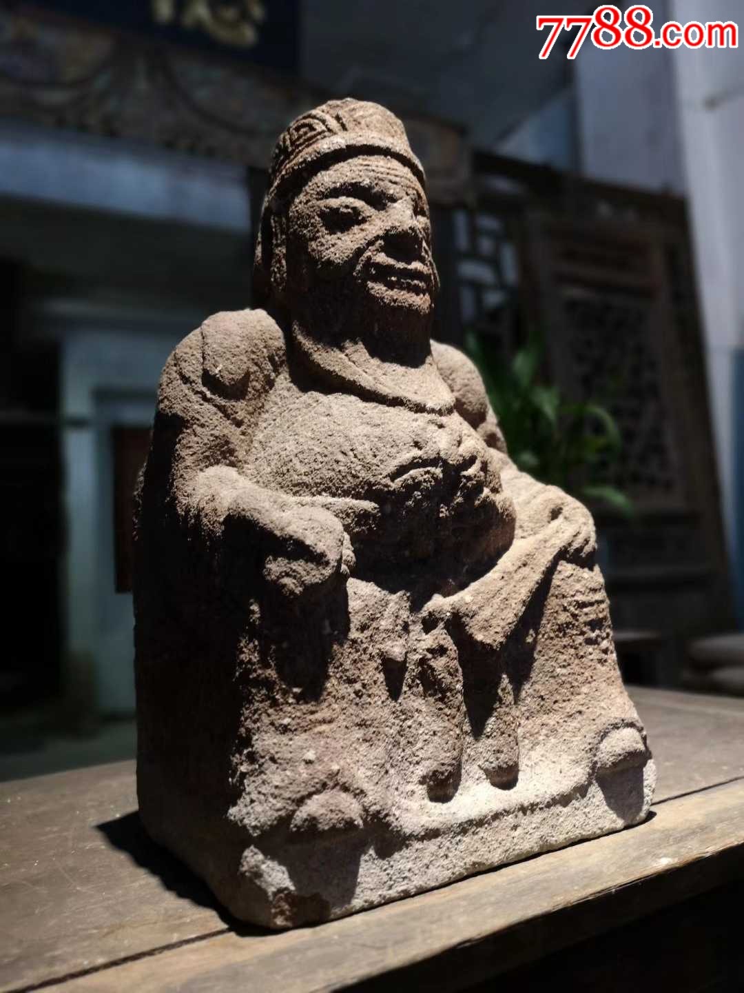 清代石雕人物高46公分