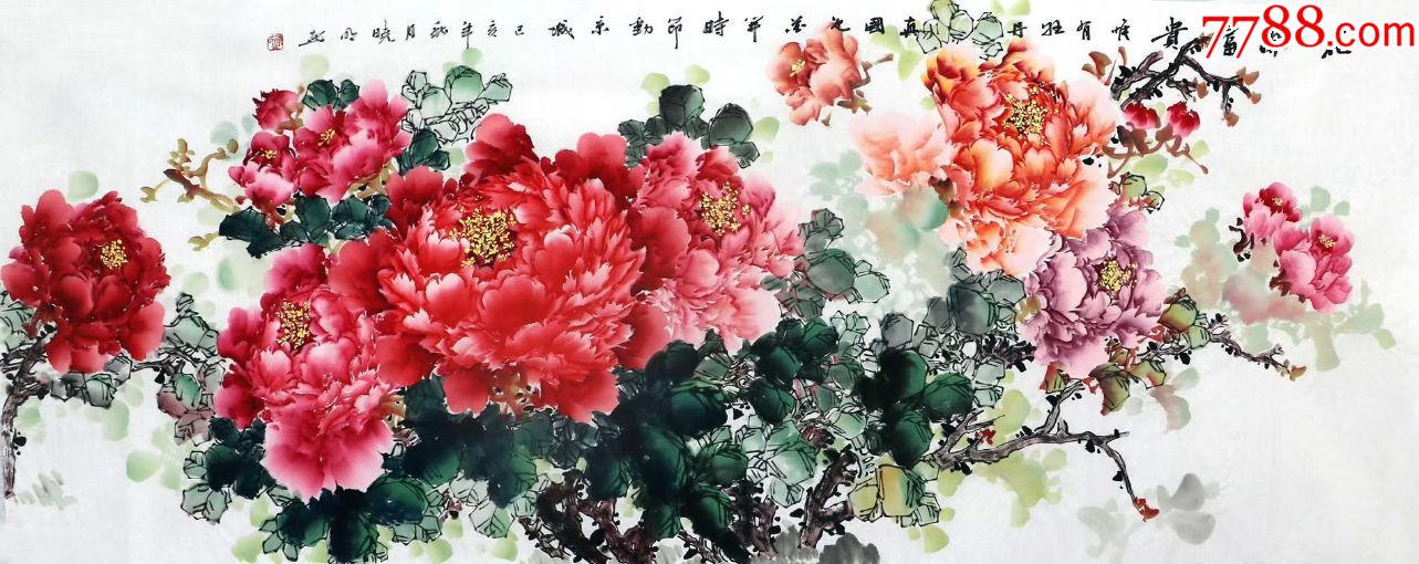 陈晓明·小六尺花鸟牡丹04