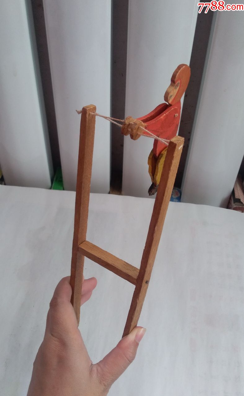 老玩具,木质,翻斗猴子,点图可放大-其他传统玩具-7788收藏__收藏热线