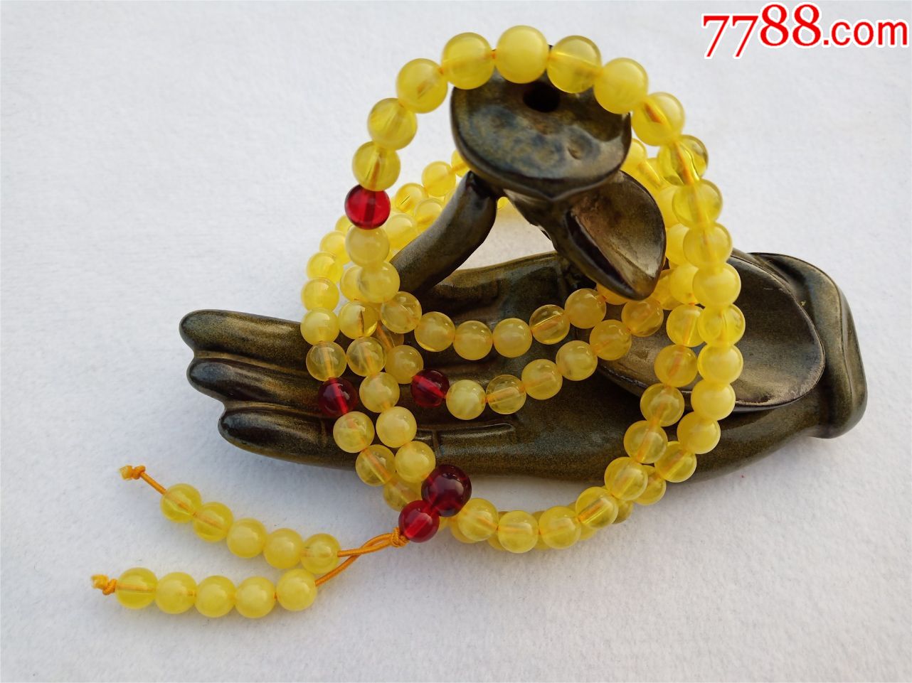 琥珀蜜蜡直径08厘米108颗佛珠手串手持珠车挂清仓多省包邮