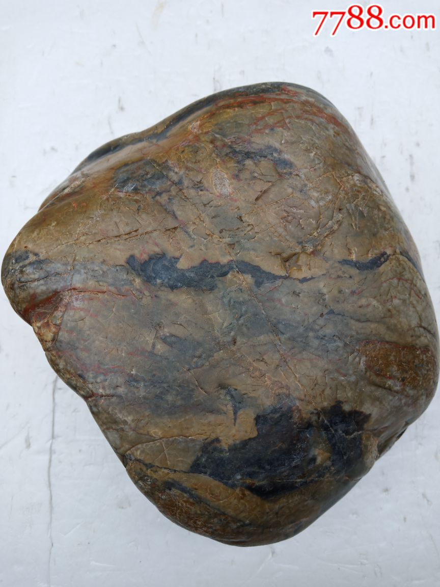 原生龙行天下长江彩玛瑙原石重8斤透光