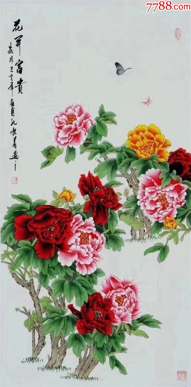 孔庆义四尺工笔花鸟01