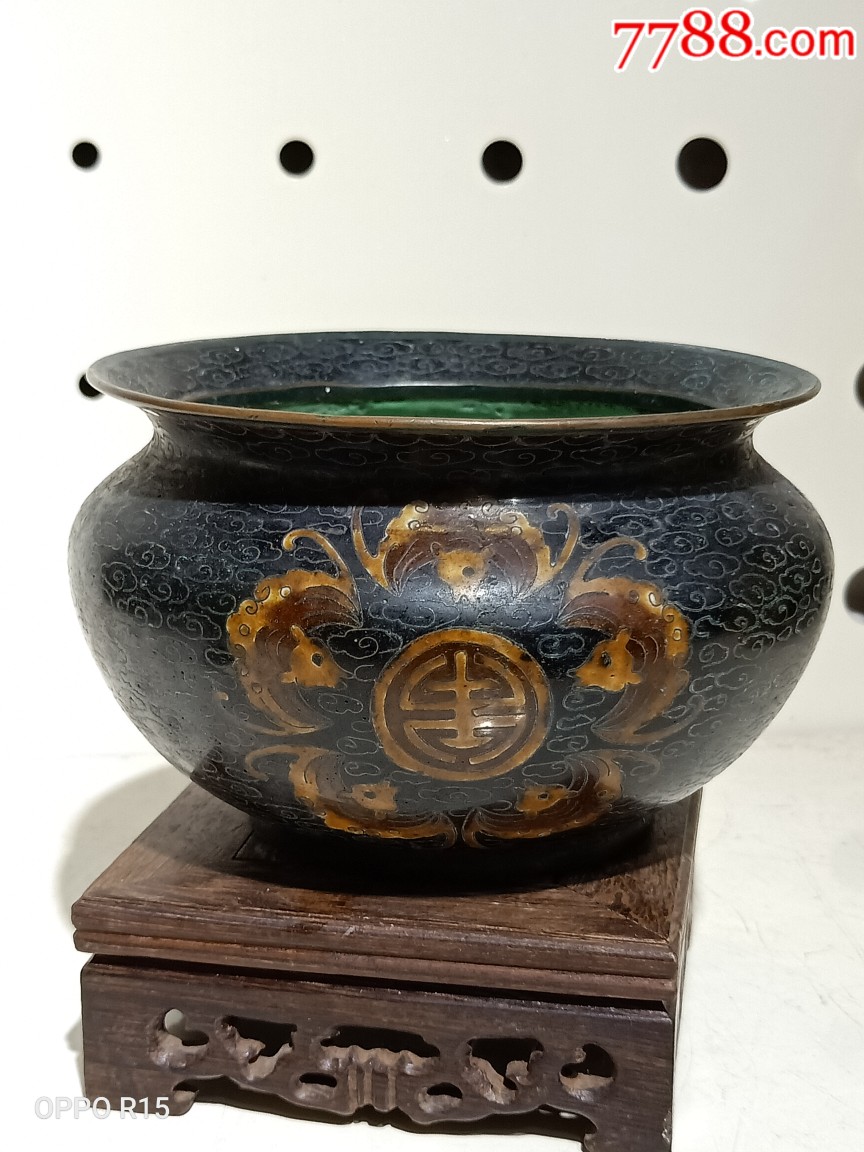 清代景泰蓝福禄寿香炉