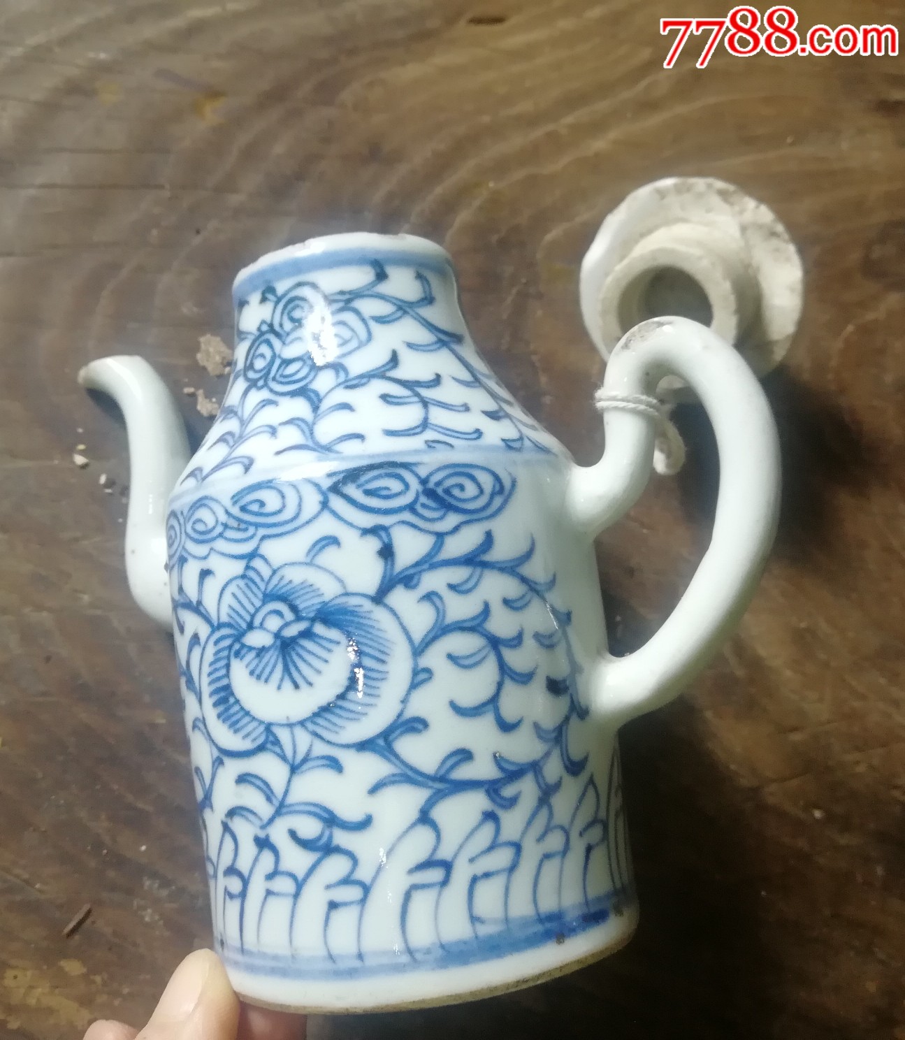 清代青花瓷壶一把