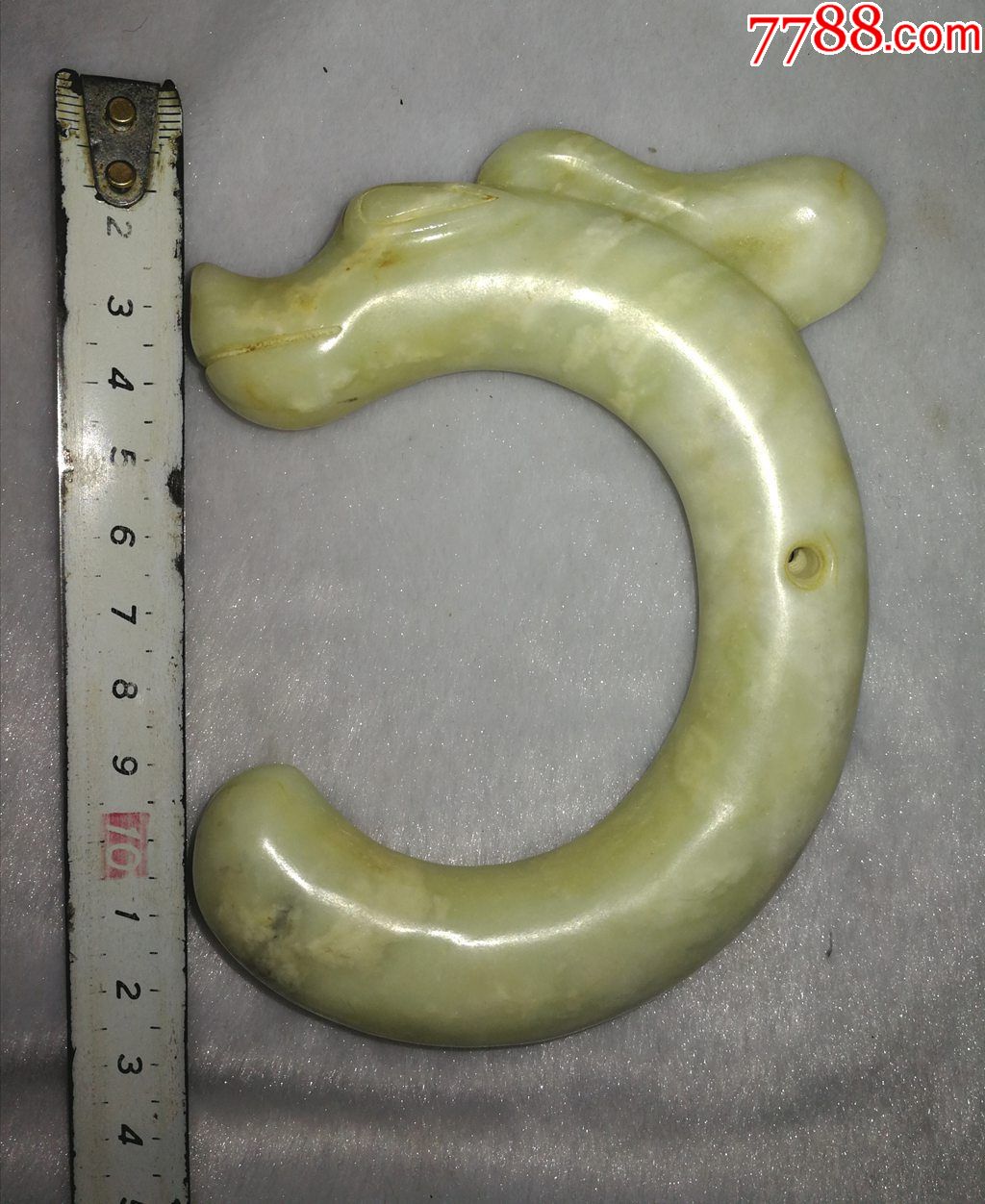 c字龙c形玉猪龙c形龙老玉高古玉器红山文化玉器红山玉器老玉器