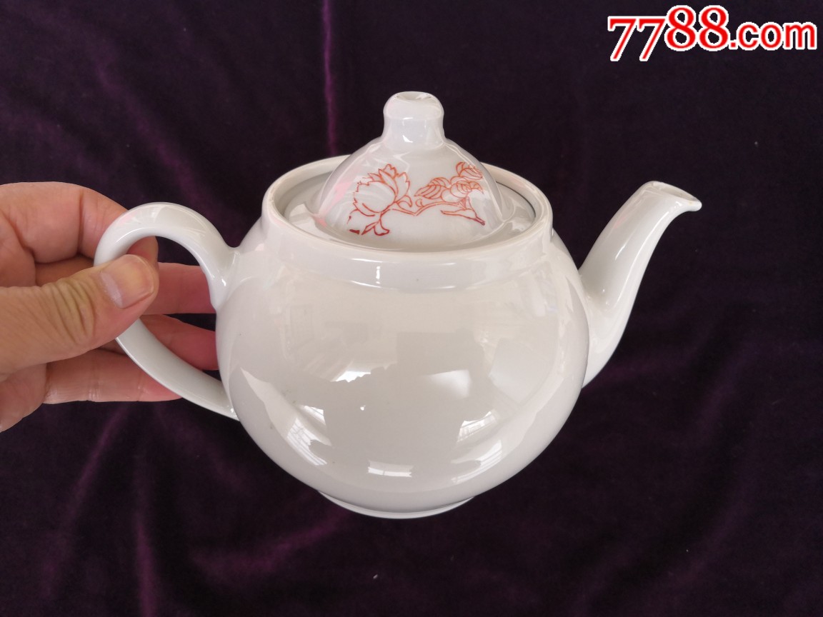 文革醴陵星火瓷厂手绘向日葵花卉壶一对