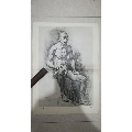 七八十年代素描画（印刷品）——男人*（六）52.2*37.7cm8品【中国(se70075467)_7788收藏__收藏热线