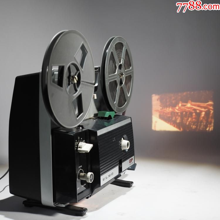 日本老式电影机爱尔莫elmo超8mm普8毫米两用机二手无声放映机