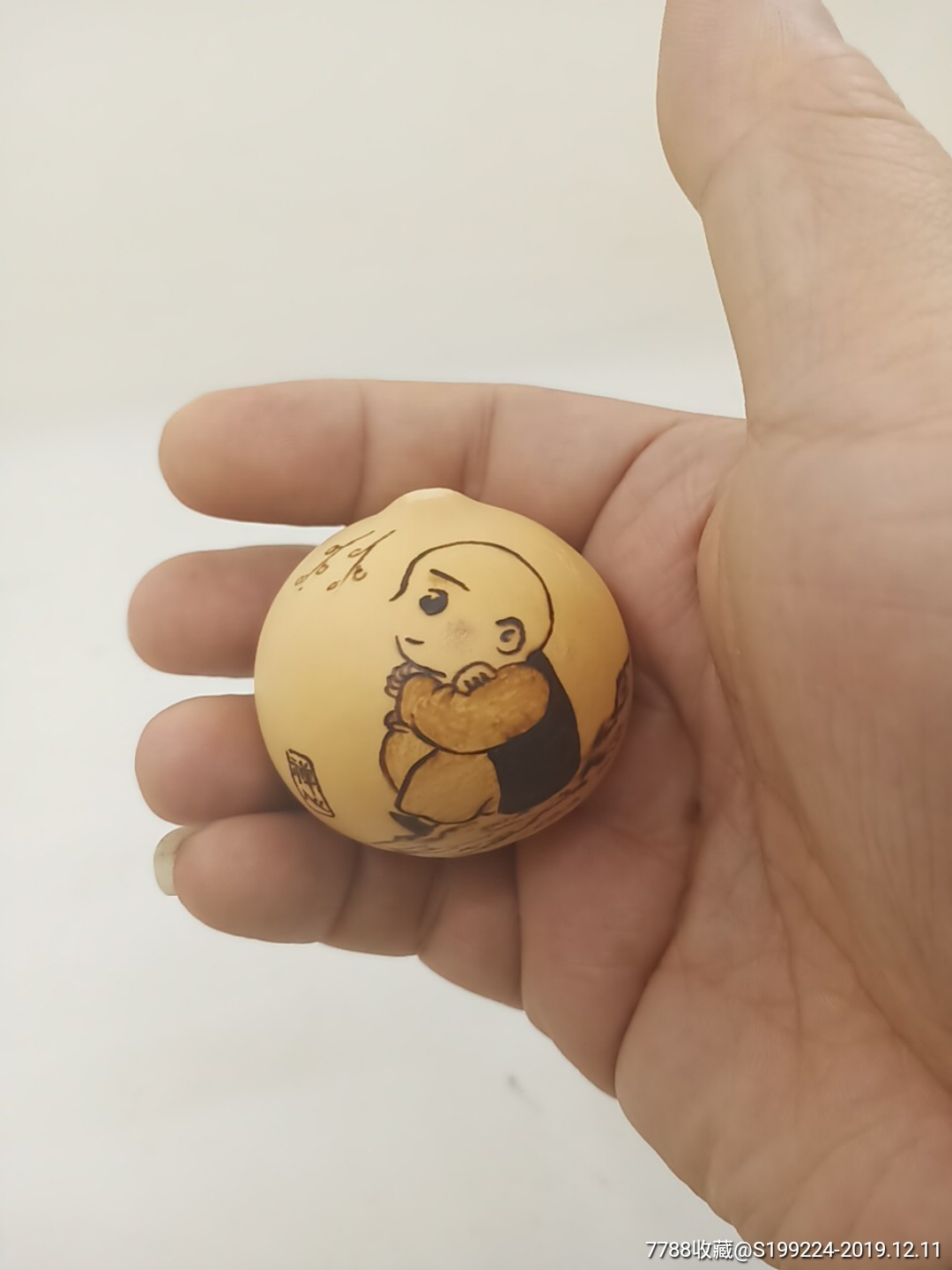 烙画葫芦小和尚