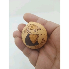 葫芦烙画小和尚