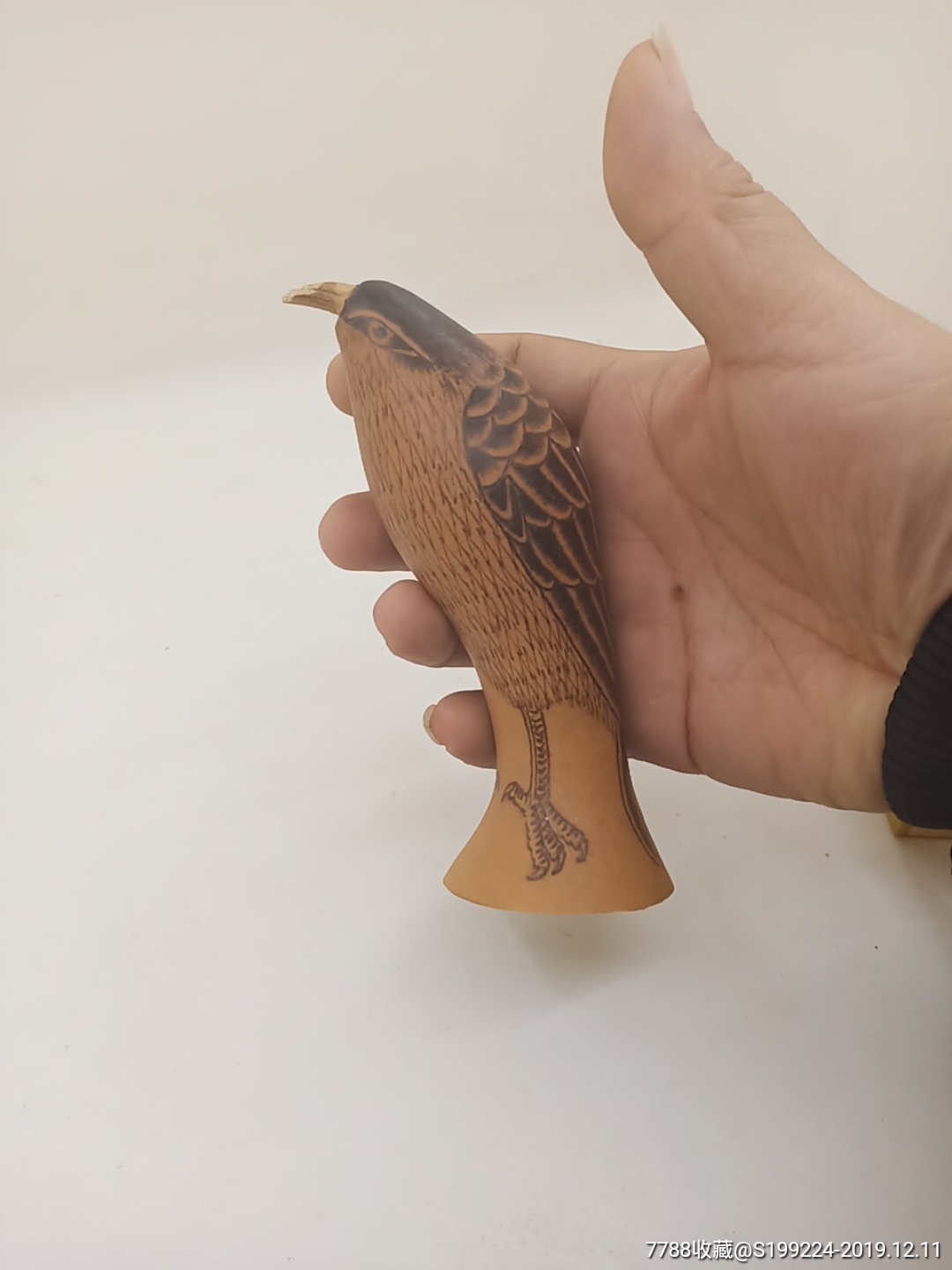 倒裁蛐蛐葫芦烙画鹰