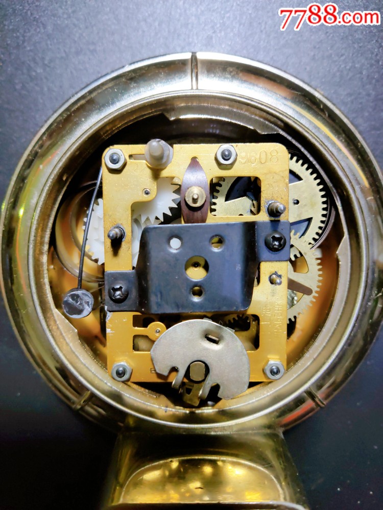 钻石牌机械闹钟纯铜机芯正常走时