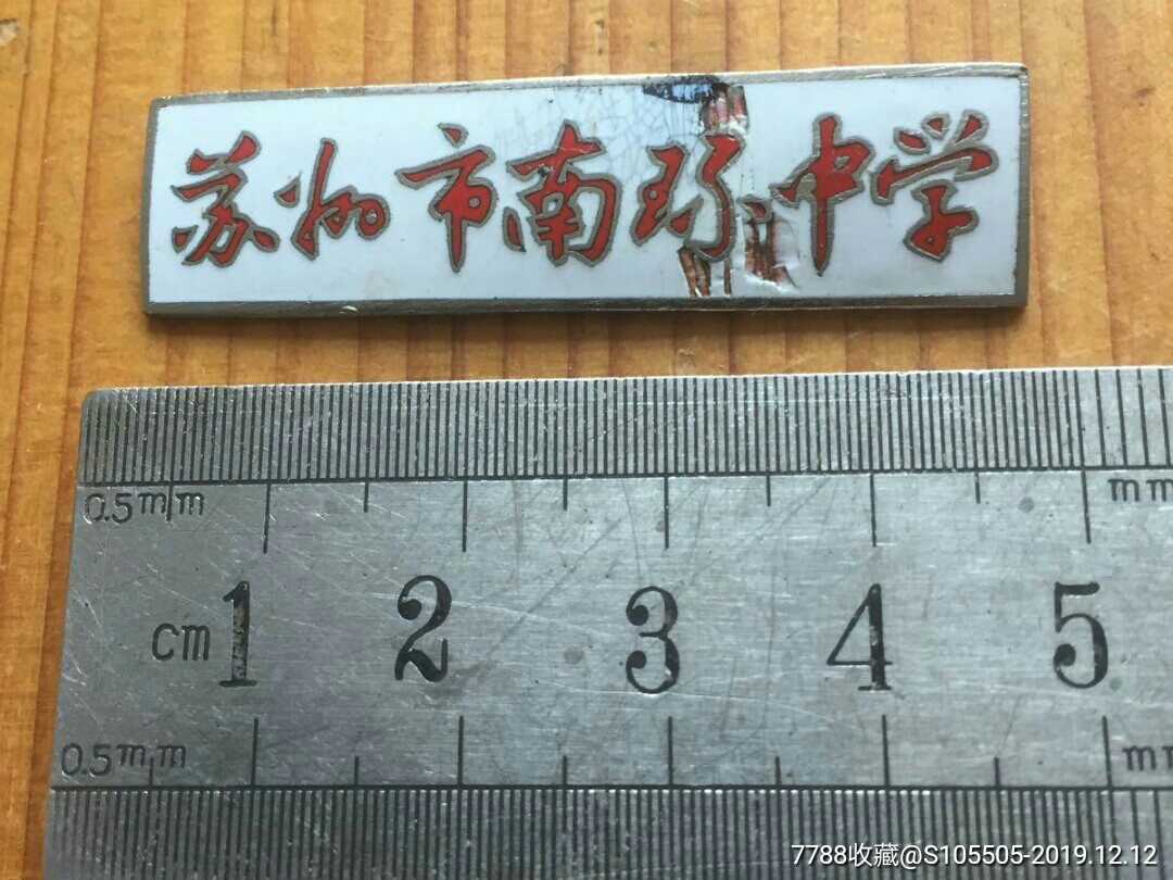 苏州市南环中学校徽校章一枚