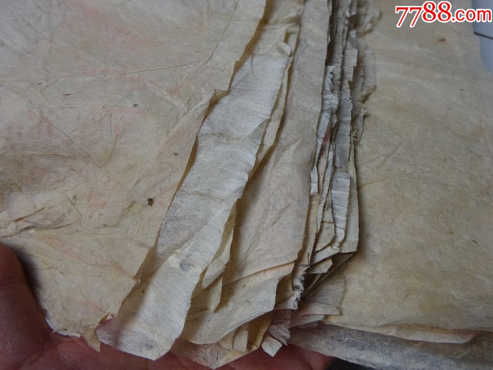 手工制作清末或民国麻纸白麻纸32张合售