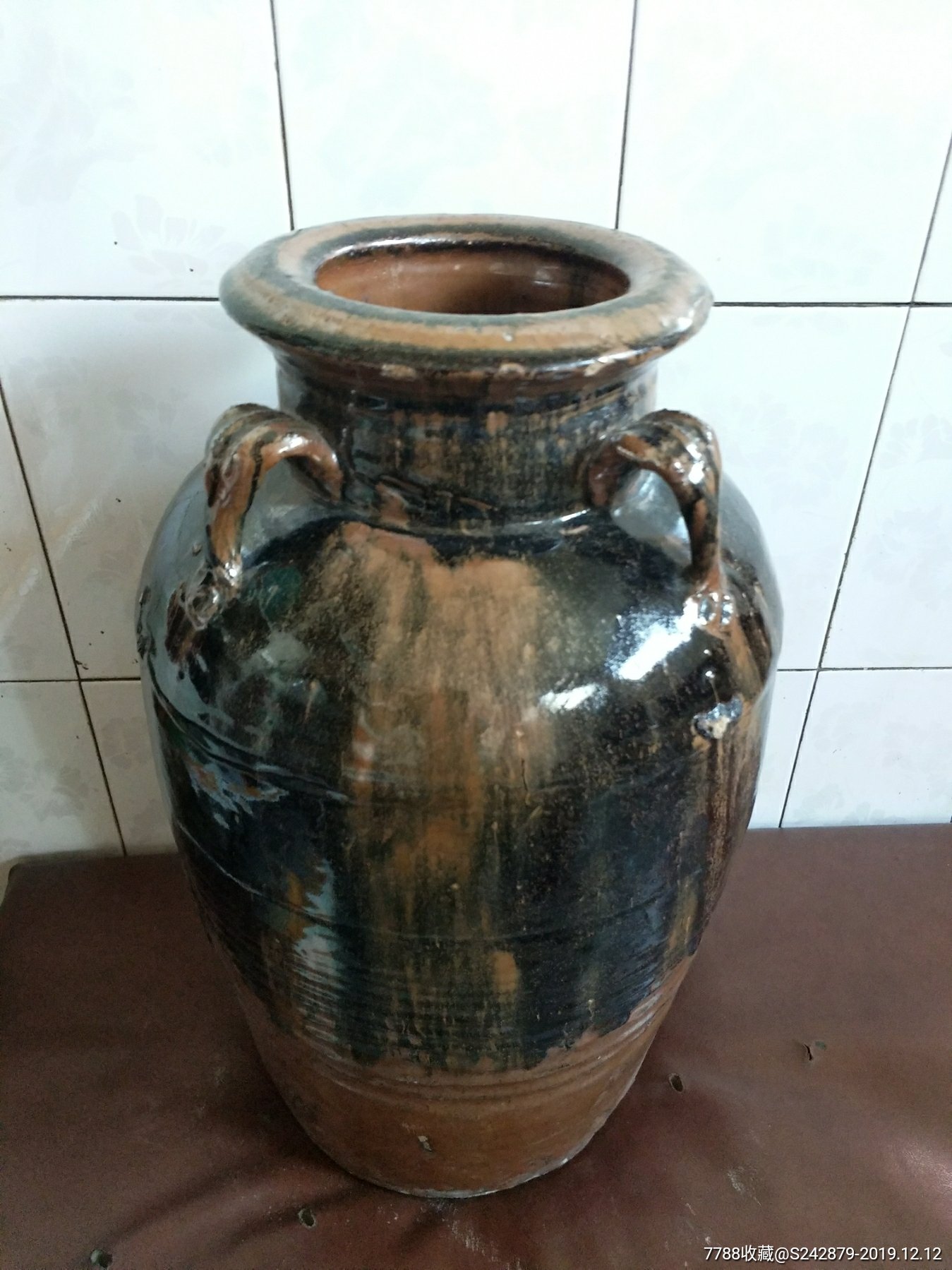 清代窑变釉大号酒缸_价格1800元【陕北古玩】_第1张_7788收藏__收藏