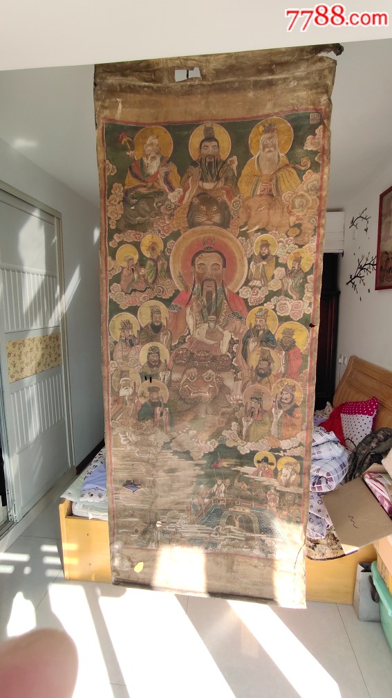 清代道教总坛布质法像一副