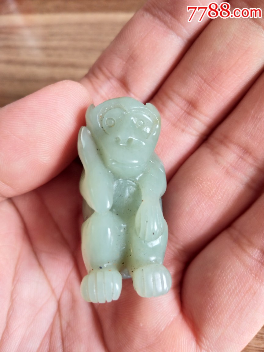 乡下收来民国老玉佩玉猴一个
