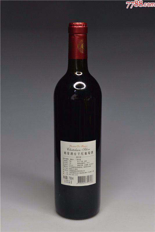 2012年法国原瓶进口红酒波尔多中级庄西蒙酒庄干红葡萄酒老酒瓶原装未
