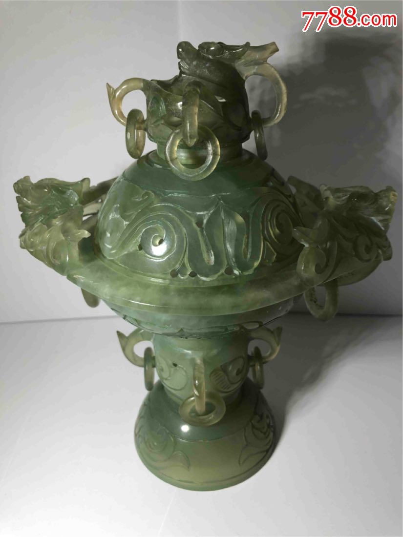 天然玉石和田玉香炉高18cm宽14.5cm重549克特价2800包邮o8*5