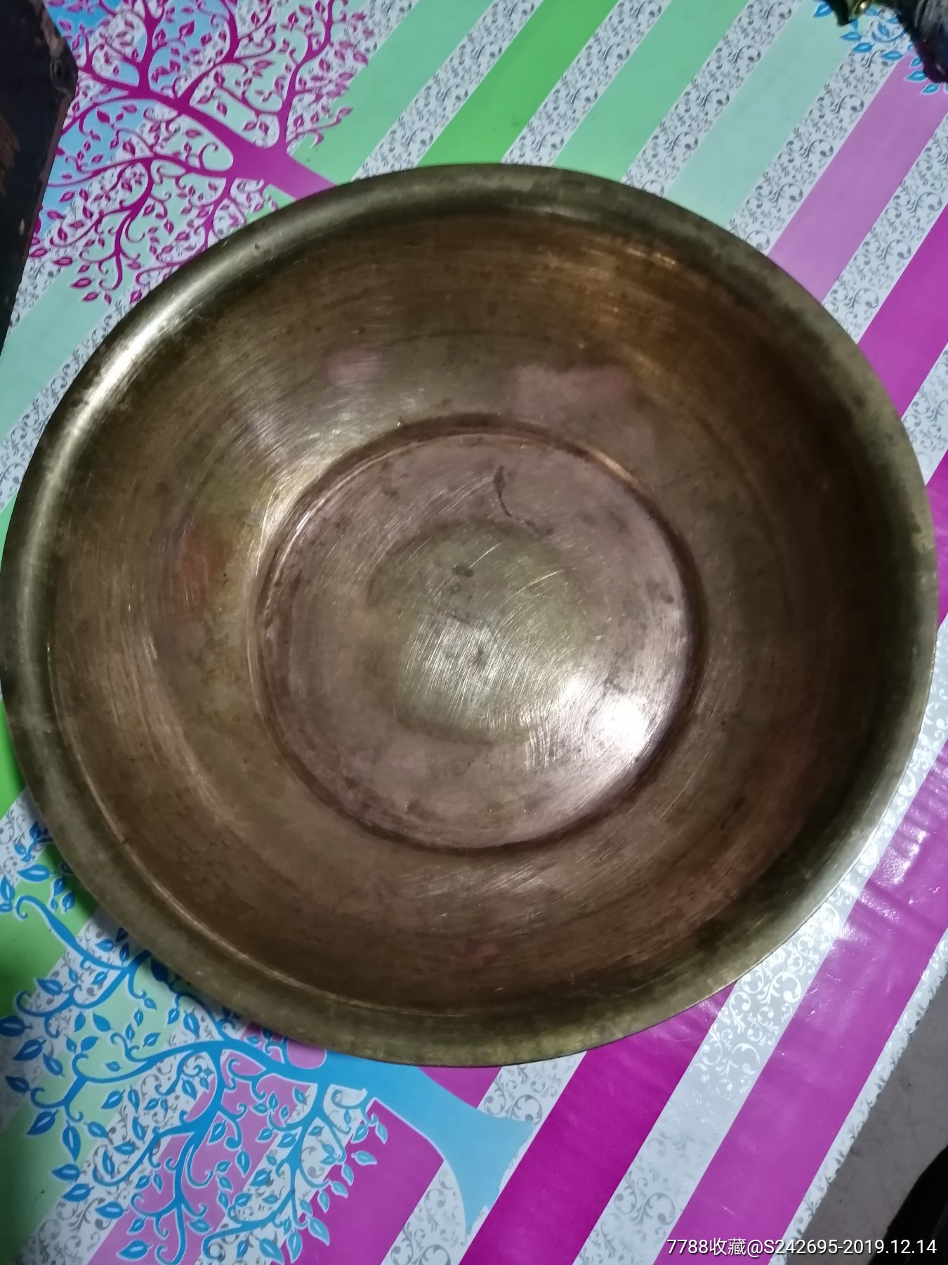 美品大铜洗脸盆,稀少铸铜